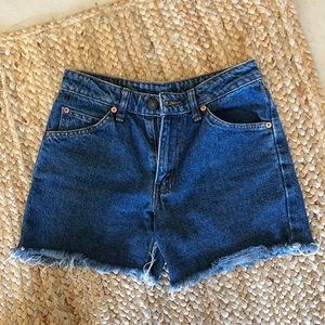 Levis cut offs denim jean shorts